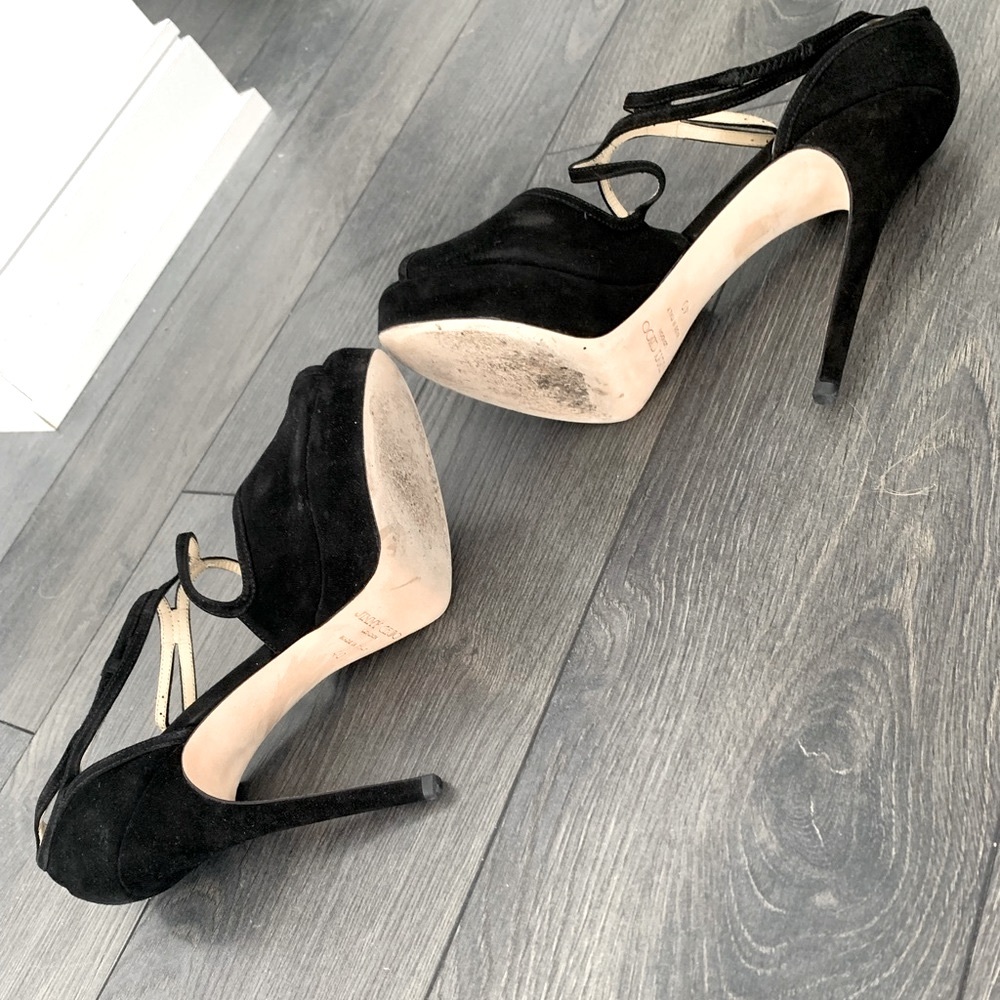 🤩🔥JIMMY CHOO Retro 2000s Fairview Platform Suede Sandal Sz40 - Picture 9 of 10